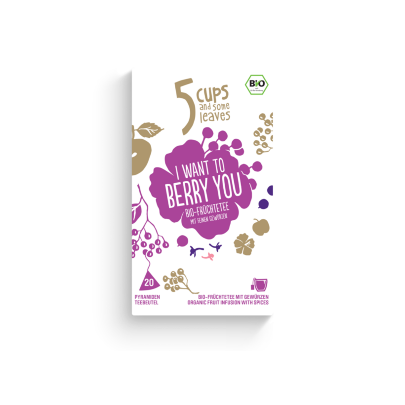 5 CUPS I Want to Berry You Bio Pyramidenbeutel 