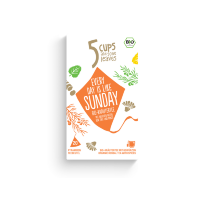 5 CUPS Every Day is Like Sunday Bio Pyramidenbeutel