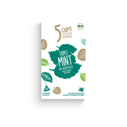 5 CUPS Triple Mint Bio Pyramidenbeutel
