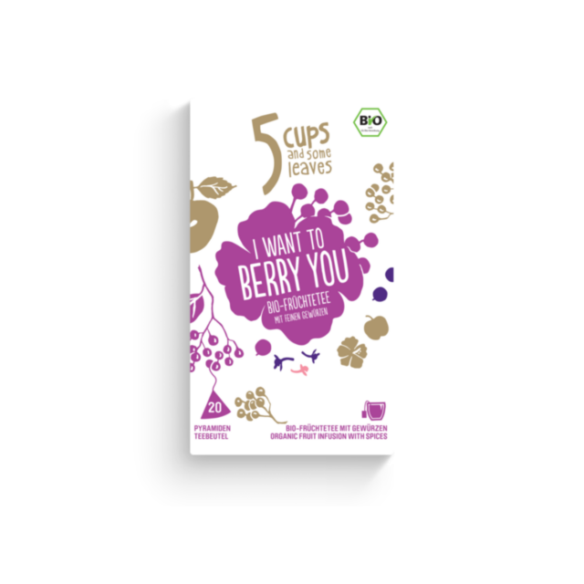 5 CUPS I Want to Berry You Bio Pyramidenbeutel 