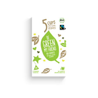 5 CUPS Be Green My Friend Bio Pyramidenbeutel