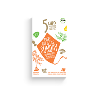 5 CUPS Every Day is Like Sunday Bio Pyramidenbeutel