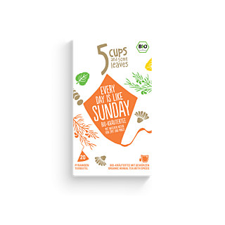 5 CUPS Every Day is Like Sunday Bio Pyramidenbeutel