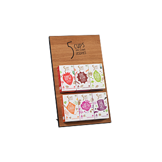 6er 5 Cups Pyramiden Presenter Eiche (ohne Inhalt)